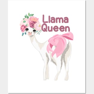 Llama Queen Posters and Art